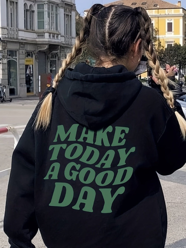 Hoodie Dam, Statement Hoodie | 100% bombull - Bekväm - Perfect for long days