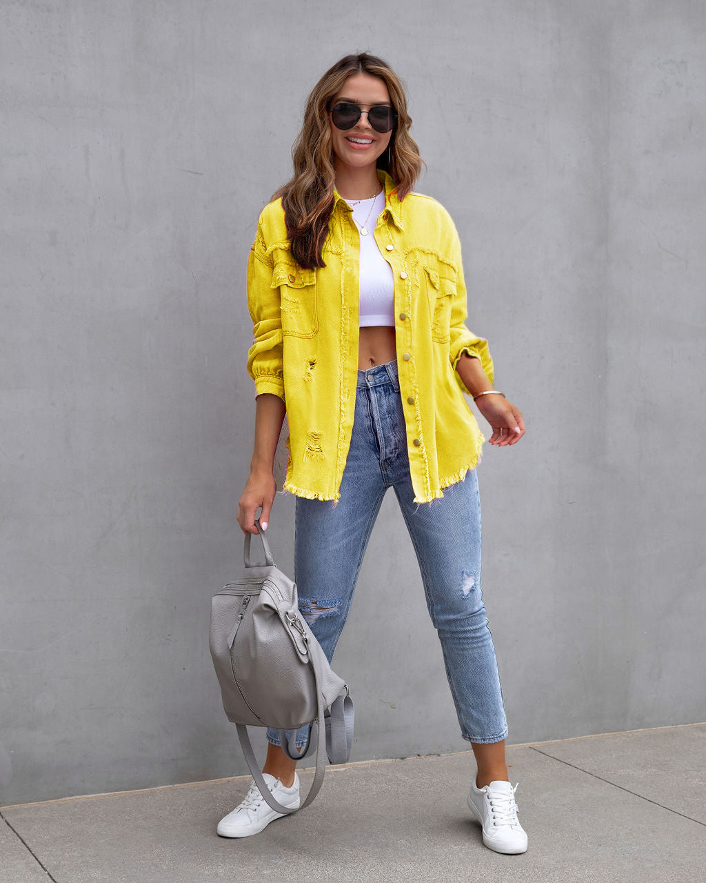 Nienke | Sliten jeansjacka
