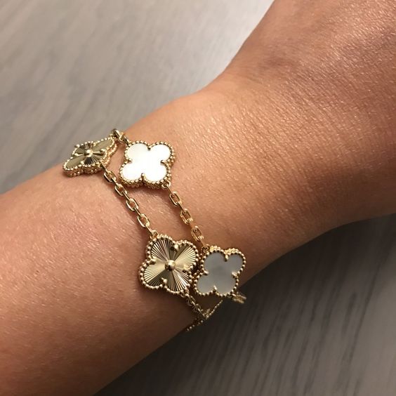 Monaco | Vitklöverarmband
