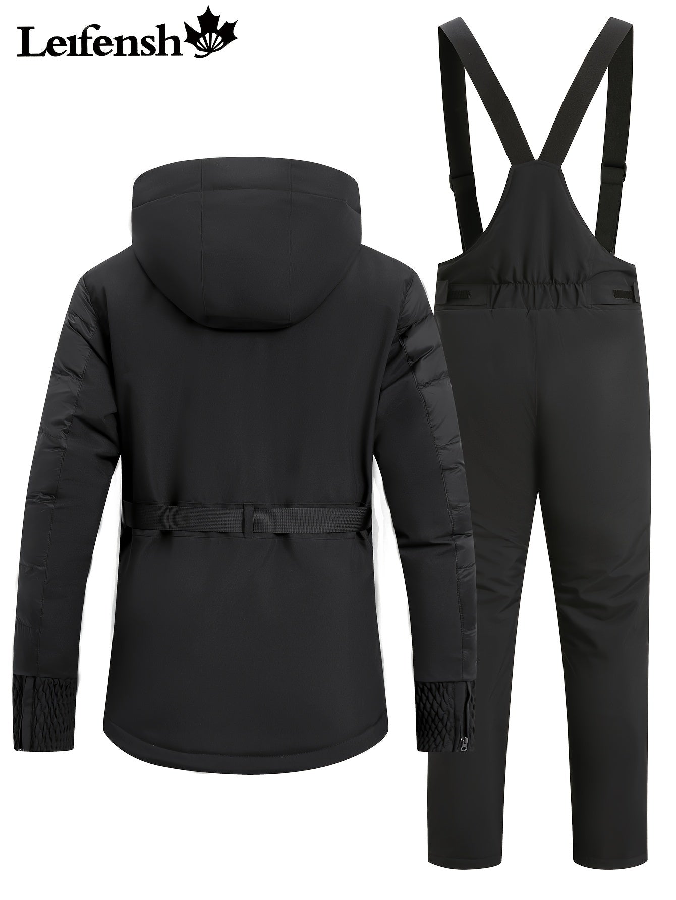 Skid-eller snowboard dräkt för kvinnor 289 | Enfärgad kosym - Zip & Huva för vinterskydd - Essential