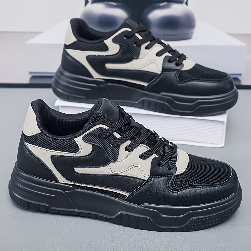 Lo Top Streetwear Herr 484 | Bekväma plattformsskor - halkfri snörstängning för promenader eller resort - viktigt