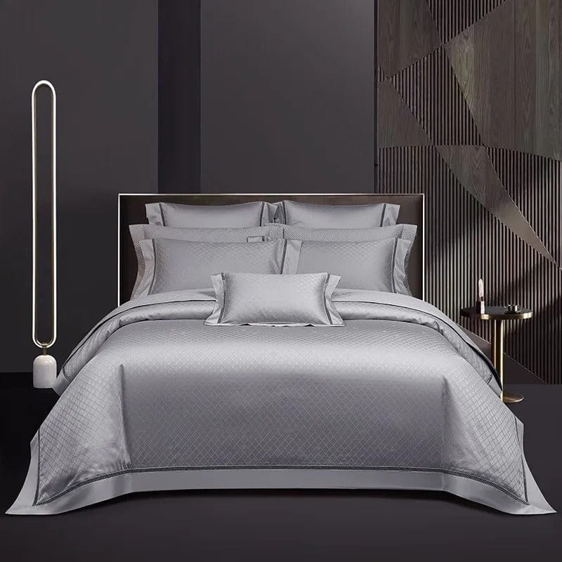 Elegant Silver påsktårtset - Egyptisk bombull | Premium egyptisk bomb - Silver Design - Mjuk och andas för ultimat komfort