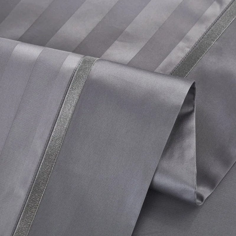 Prestige Gray Duvet Cover Set (Egyptian Cotton) | Luxury Egyptian Cotton - Deep Gray Shade - Perfect for Comfort and Style