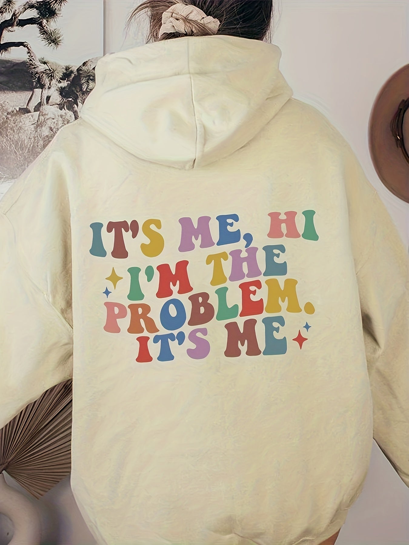 Hoodie Dam, Statement Hoodie | 100% bombull - Bekväm - Perfect for long days
