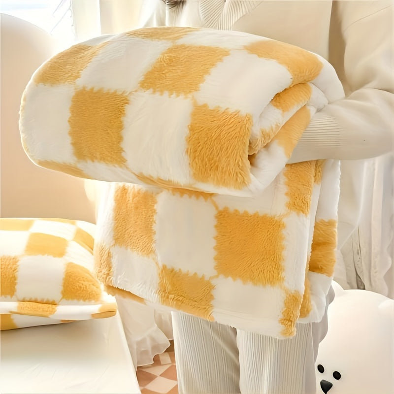 Mysig traditionell grov flanellfilt | Klassisk platt design - Varm och tvättbar