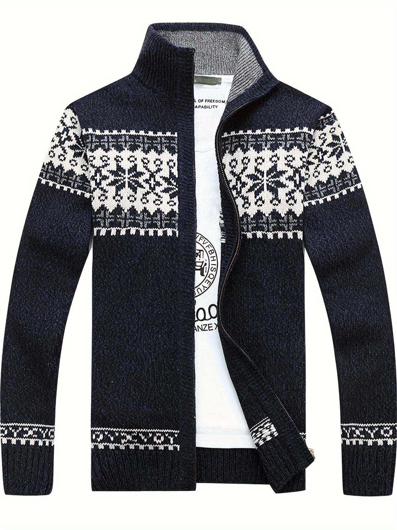 Casual Knit Cardigan Geometriskt mönster - Normal passform - Vintagio - VG 63 - Essential i flera färger