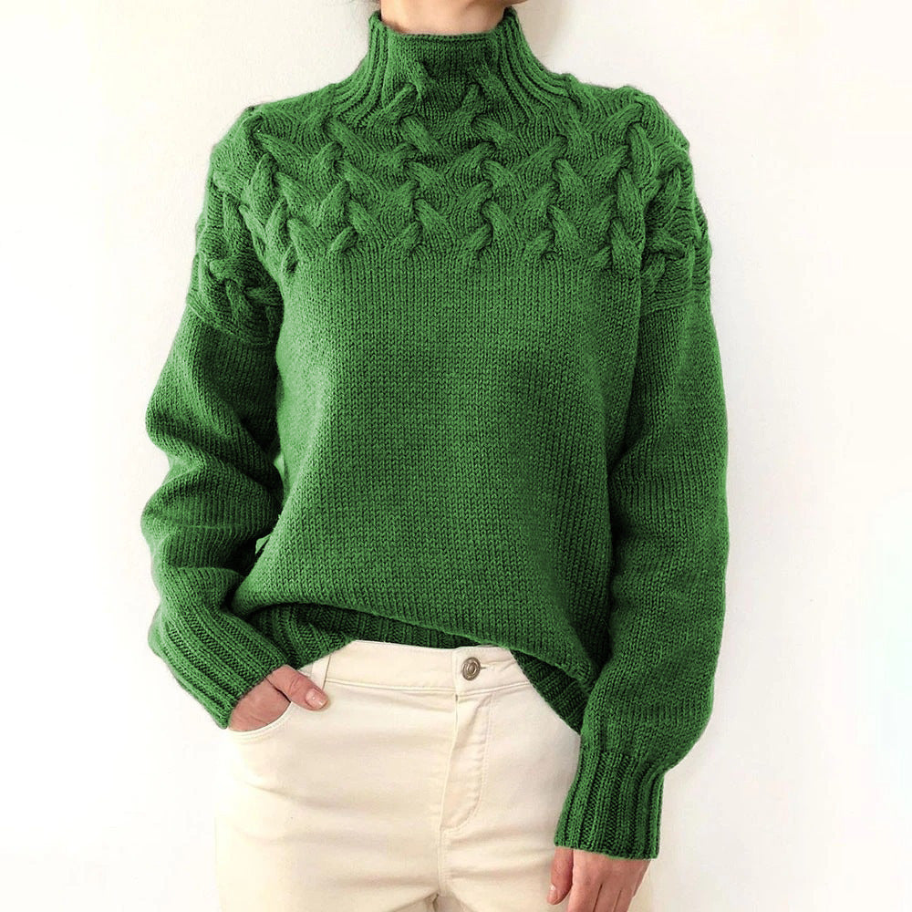 Turtleneck Dam, Stickad Turtleneck | Snygg - Bekväm - Perfekt för kalla dagar