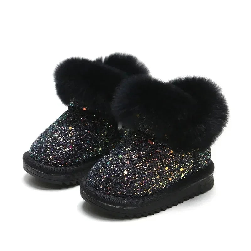 Mini Fashion™ - Varmt och snyggt - Glitter Vinterskor för barn
