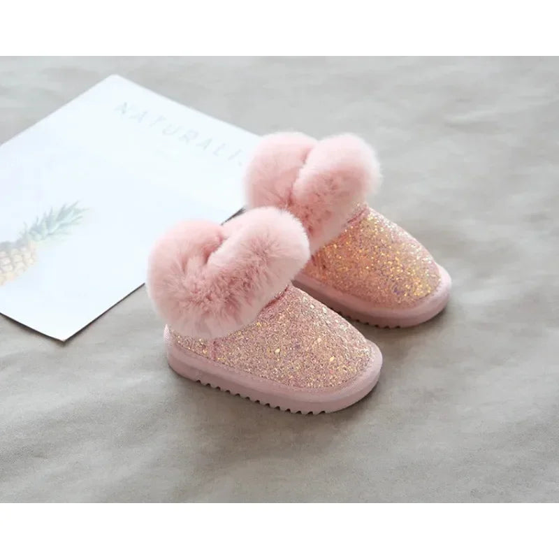 Mini Fashion™ - Varmt och snyggt - Glitter Vinterskor för barn