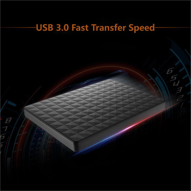 Ultratunn bärbar hard disk - 10TB storage capacity - blixtsnabb USB 3.0 - lätt