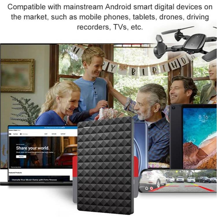 Ultratunn bärbar hard disk - 10TB storage capacity - blixtsnabb USB 3.0 - lätt