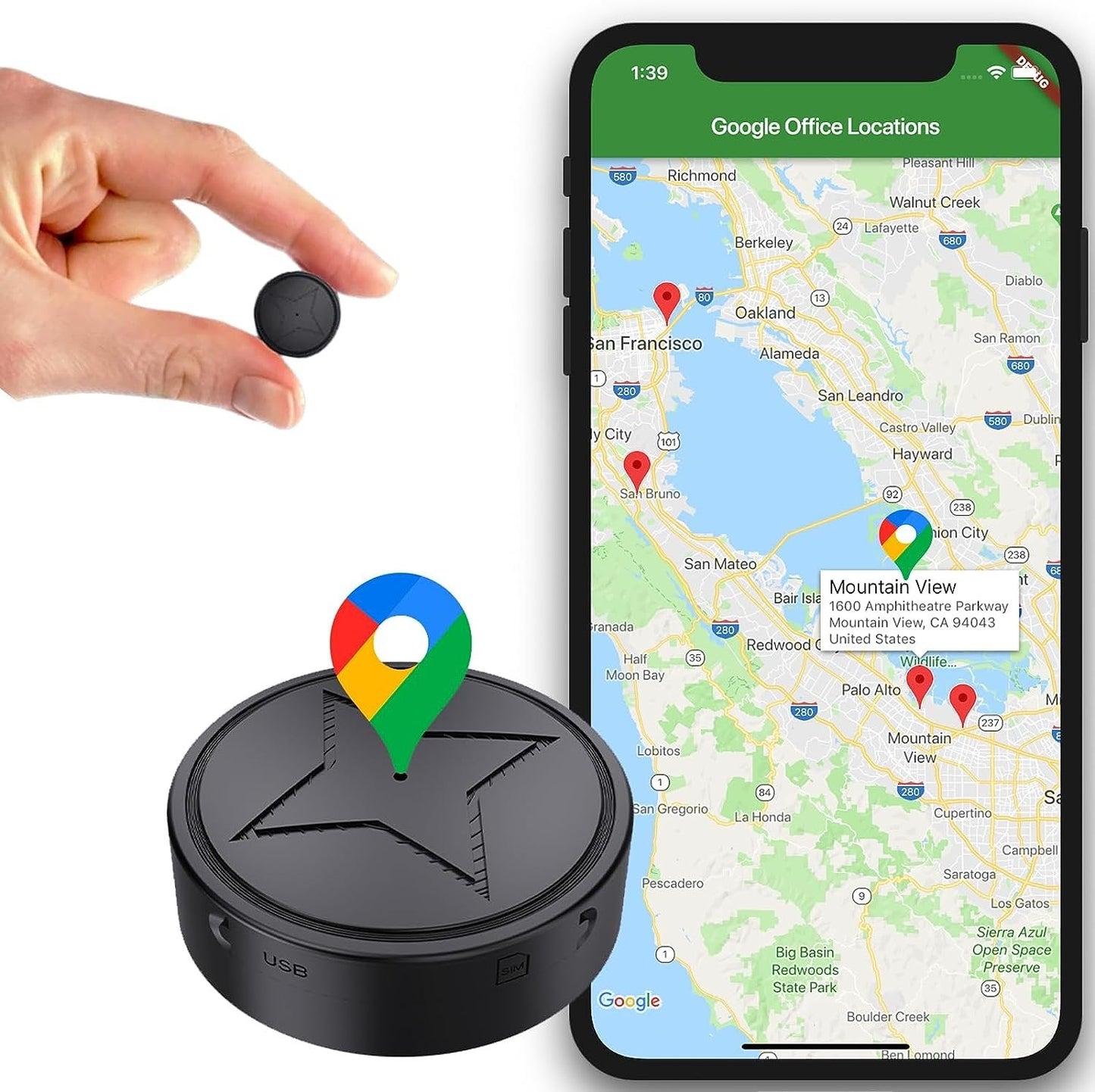 UltraTrack Strong Magnetic GPS Tracker - Exakta platsuppdateringar