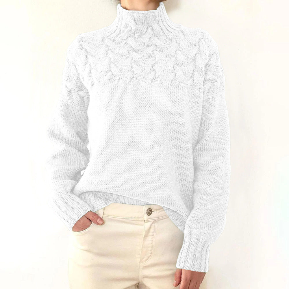 Turtleneck Dam, Stickad Turtleneck | Snygg - Bekväm - Perfekt för kalla dagar