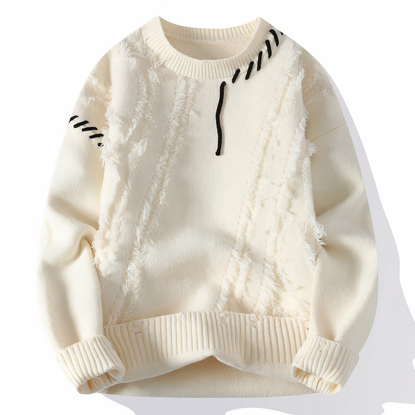 Tröja Herr, Patchwork Tröja | Snygg - Bekväm - Perfekt för hem/vinter
