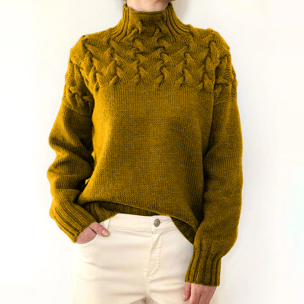 Turtleneck Dam, Stickad Turtleneck | Snygg - Bekväm - Perfekt för kalla dagar