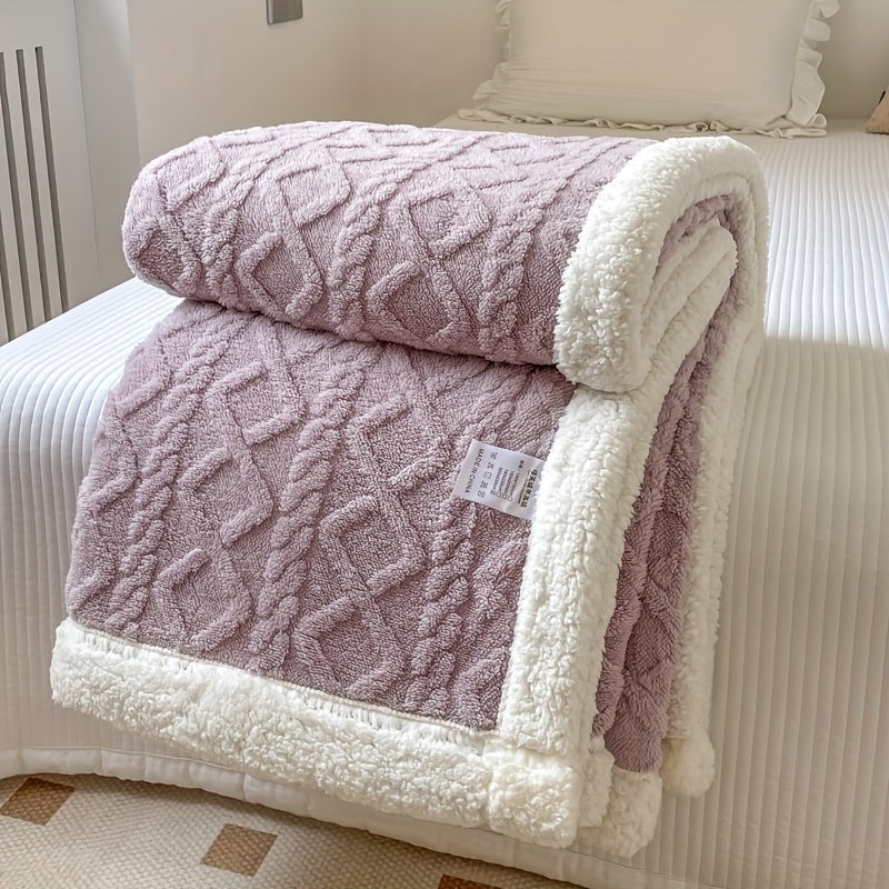 Reversible Fleece Duvet Blanket | Thick Sofa Blanket for Fall and Winter - Suitable for All Seasons