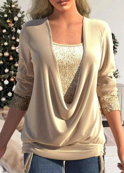 Comfortabele Damesblouse met Glitteraccenten - Visconte