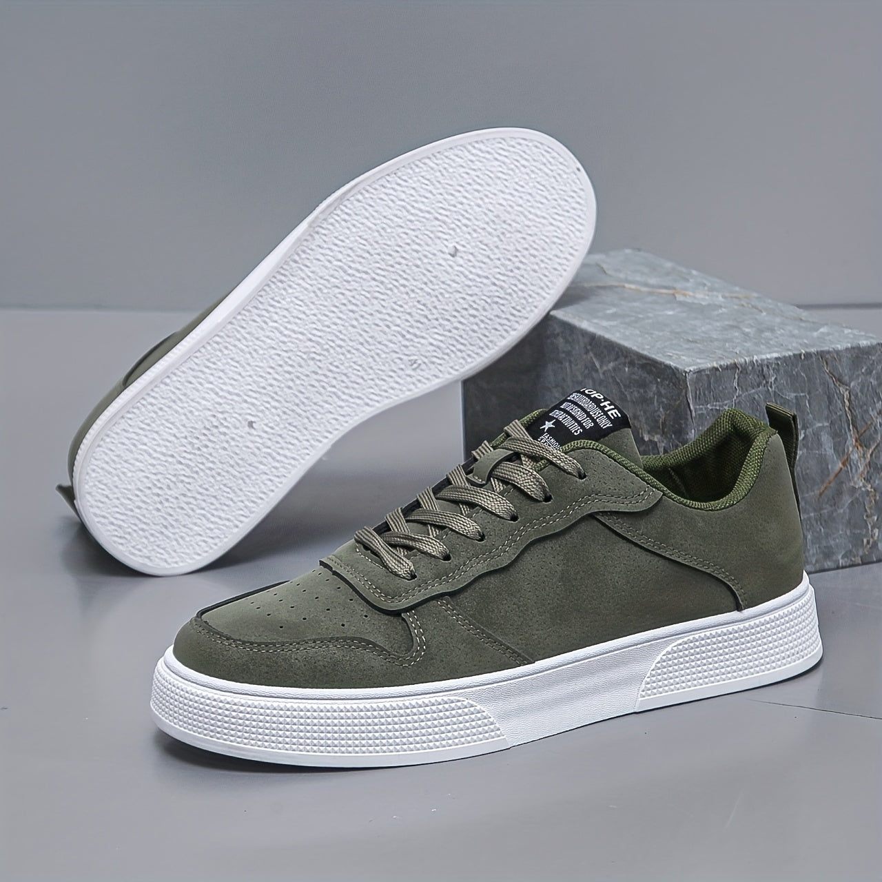 Low Top Mocka Streetwear Sneakers 134 | Casual Low Top Sneakers - Halkfri snörstängning för utomhusaktiviteter - Viktigt