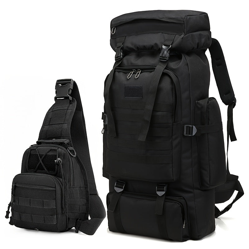 A Two-Part Ensemble, a Backpack for Hiking And Mountaineering