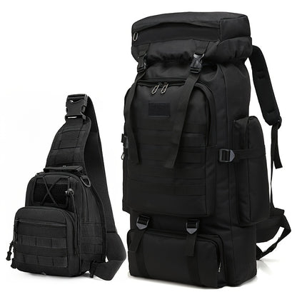A Two-Part Ensemble, a Backpack for Hiking And Mountaineering