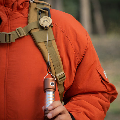 Four-color Outdoor Tactical Pull-tab Retractable Buckle Steel Wire Rope Multi-functional Keychain Camping High-resilience Anti-loss Rope Quick-release Buckle
