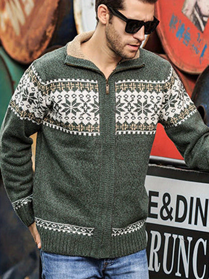 Casual Knit Cardigan Geometriskt mönster - Normal passform - Vintagio - VG 63 - Essential i flera färger