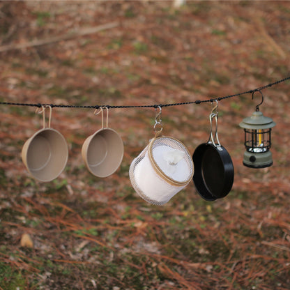 Portable 3-Meter Adjustable Clothesline - Windproof, Beaded Design for Outdoor Camping & Travel