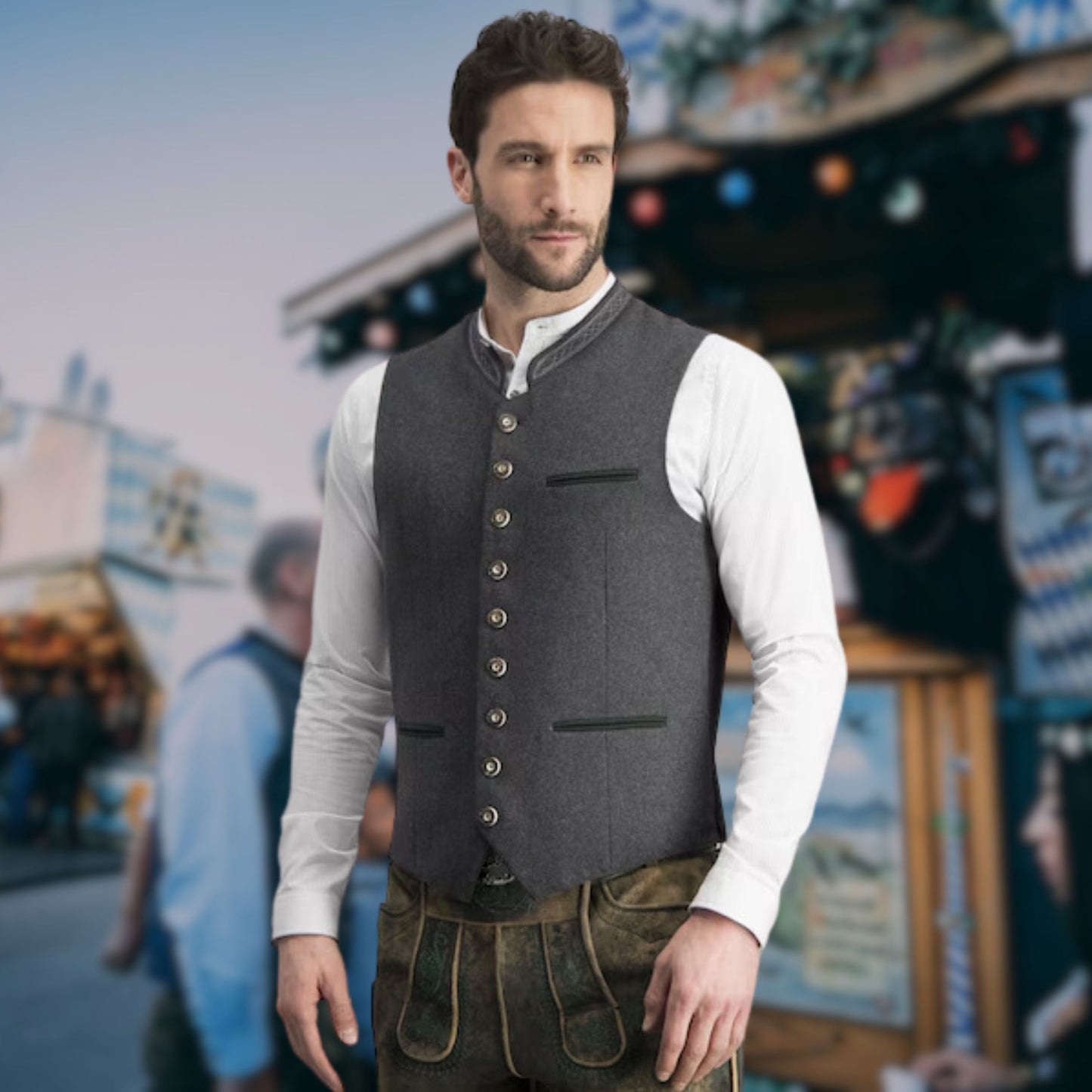 Dario | Eksklusiv traditionel vest til mænd til Oktoberfest