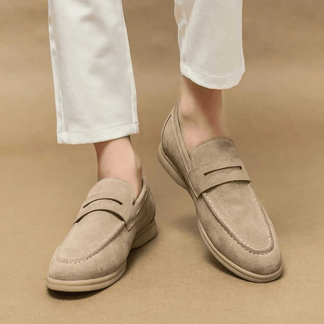 Heren Klassieke Suède Loafers - Visconte