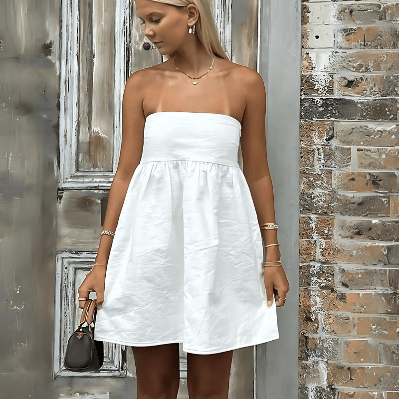 Dames Strapless Zomerjurk - Visconte