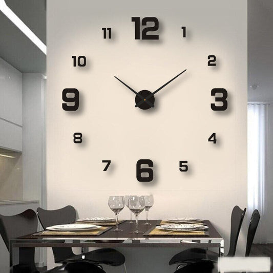 CreativaTime modern väggklocka | Unik design i svart, vit eller guld | Tyst kvartsrörelse | 30, 40, 50 cm | Plast och metall