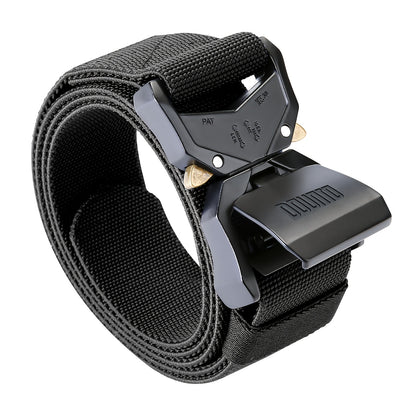 Quick Release Tactical Belt, Men's Working Belt Gun Belt Stretch Nylon Web Outdoor Training Belt for Hiking Hunting Sports