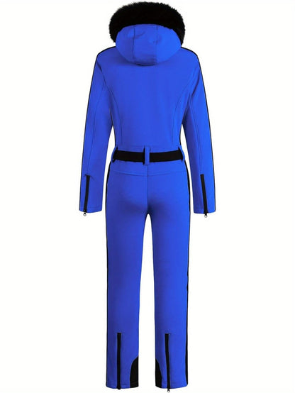 Vattentät Skid- eller Snowboarddräkt Jumpsuit Dam 439 | Jumpsuit med varmt foder &amp; bältesdetalj - Essential- Nikcky