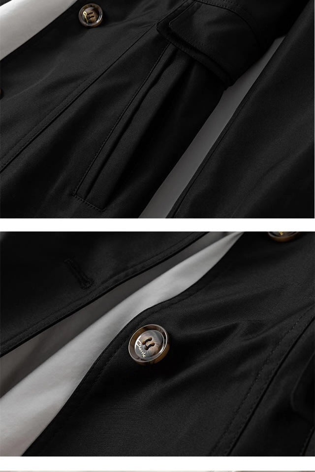 Kort trenchcoat dam | Lätt vår- och sommarjacka med klassiska knappar och fickor | Storlekar S–5XL | Luftig, stilren design