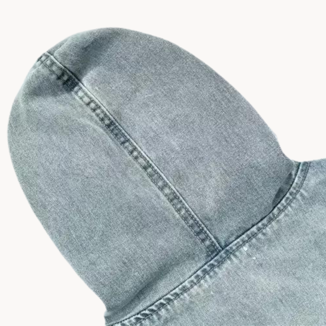 Urban Denim Hoodie Herr i vintagestil - Snygga vardagskläder för män