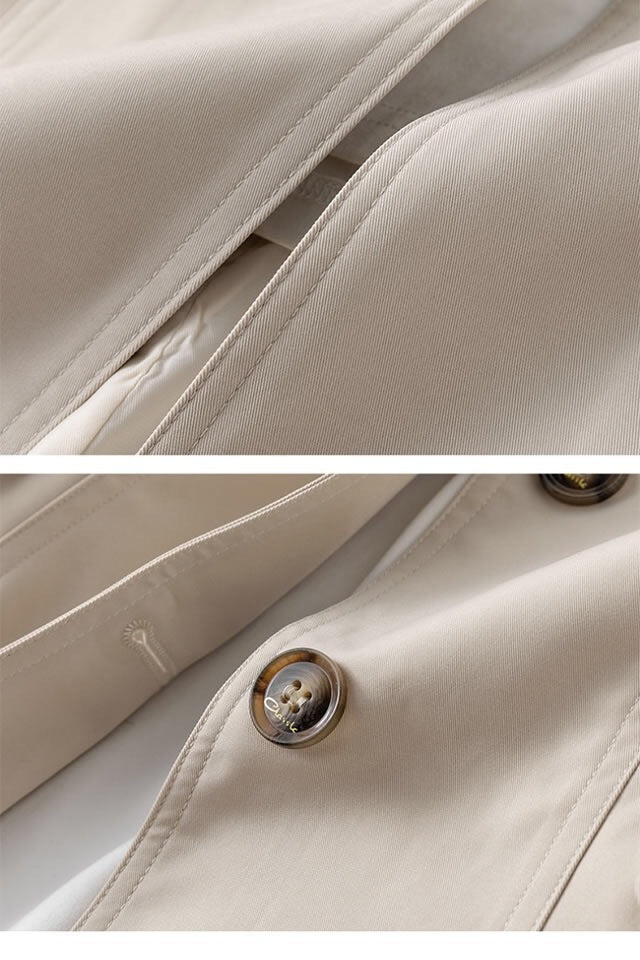 Kort trenchcoat dam | Lätt vår- och sommarjacka med klassiska knappar och fickor | Storlekar S–5XL | Luftig, stilren design