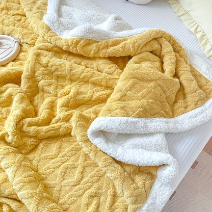 Reversible Fleece Duvet Blanket | Thick Sofa Blanket for Fall and Winter - Suitable for All Seasons