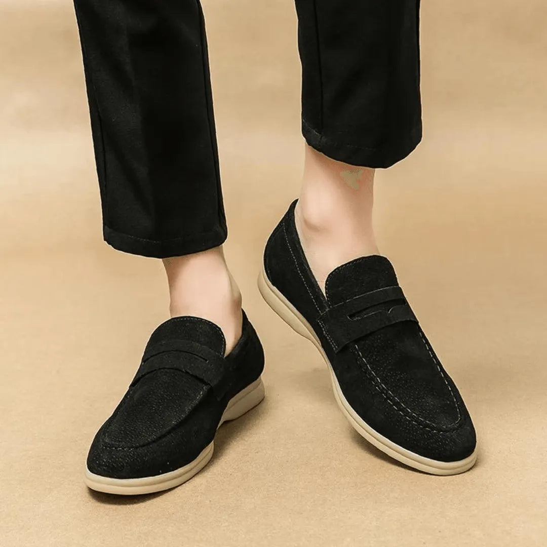 Heren Klassieke Suède Loafers - Visconte