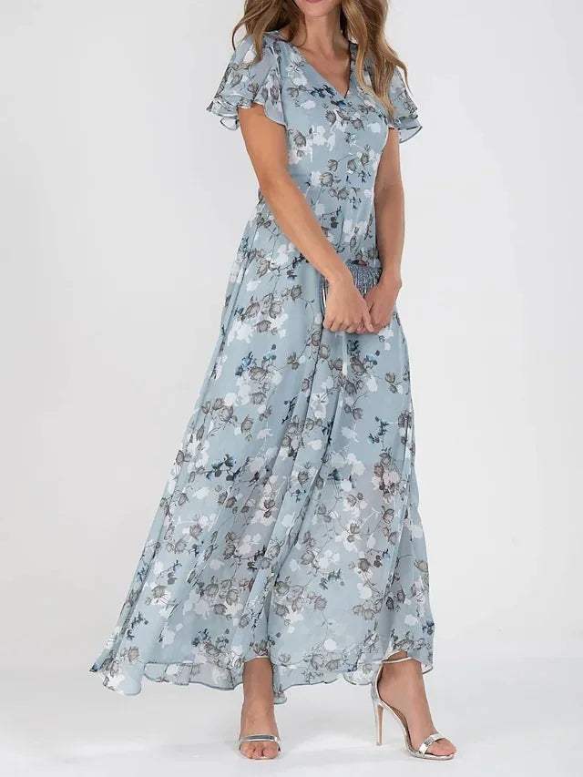 Bloemenprint Maxi-Jurk voor Dames - Visconte