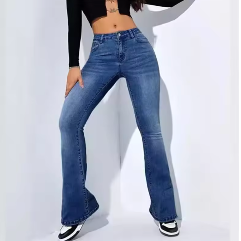Ebba dambyxa | Hög midja | Slim-fit | Stretch | Bekväm passform för kontor & vardag | 95% bomull & 5% elastan | Svart