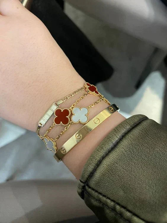 Marrakech | Röd klöver armband