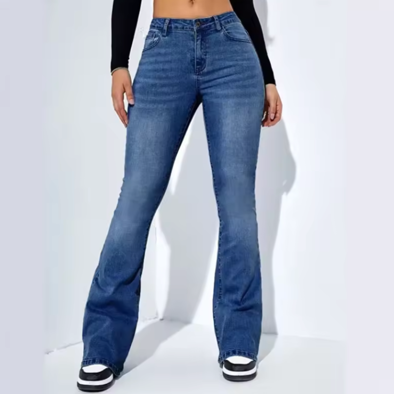Ebba dambyxa | Hög midja | Slim-fit | Stretch | Bekväm passform för kontor & vardag | 95% bomull & 5% elastan | Svart