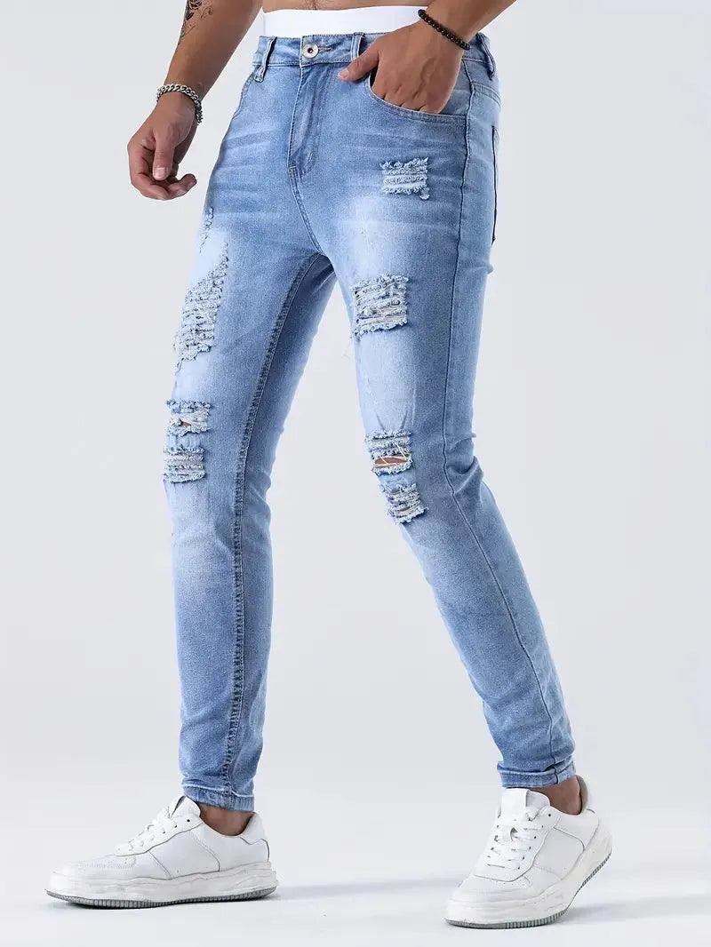 Maarten - Gescheurde Casual jeans voor heren - Visconte