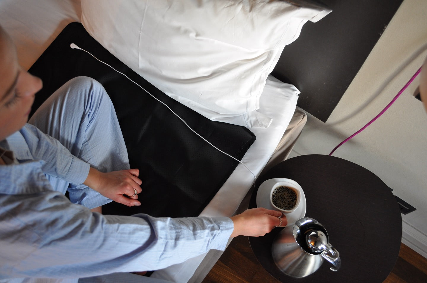 EarthConnect™ jordningsmatta | Ta del av jordens energi hemma | Minskar stress, förbättrar sömn och blodcirkulation | För kontor, hem och avslappning