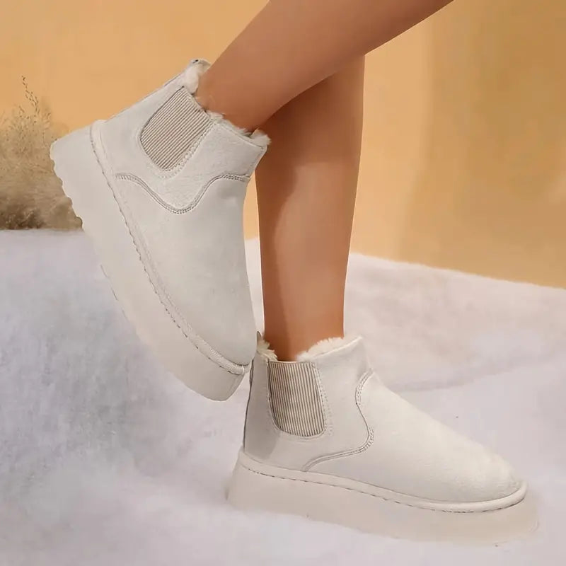 Casual Slip-On Boots | Beige - Enkelt och bekvämt - Perfekt för dagligt bruk