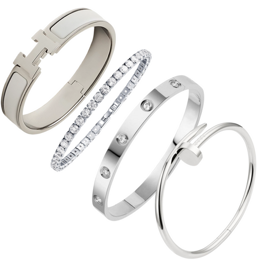 Milano | Silver Stack armbandsset