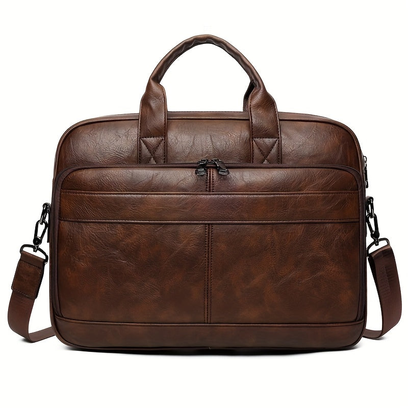 Men's  Classic High-capacity Business Briefcase, 39.62cm Laptop Bag, Big Single Shoulder Strap Handbag Tote Bag for Father's Day Gift, Valentine's Day Gift