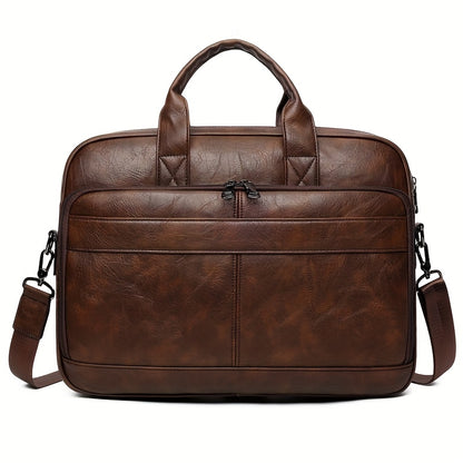 Men's  Classic High-capacity Business Briefcase, 39.62cm Laptop Bag, Big Single Shoulder Strap Handbag Tote Bag for Father's Day Gift, Valentine's Day Gift