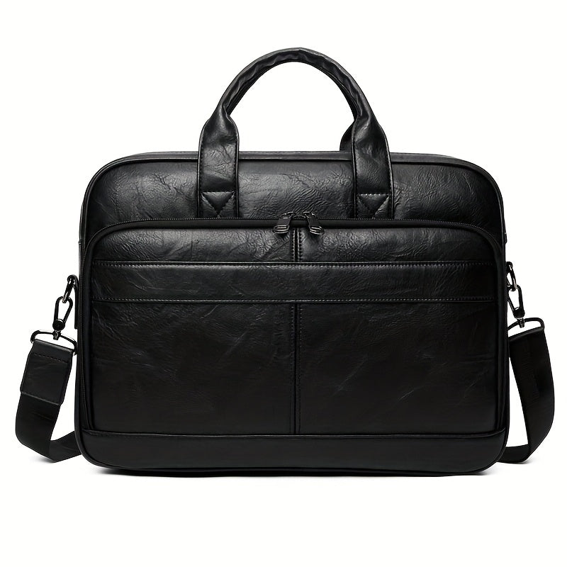Men's  Classic High-capacity Business Briefcase, 39.62cm Laptop Bag, Big Single Shoulder Strap Handbag Tote Bag for Father's Day Gift, Valentine's Day Gift