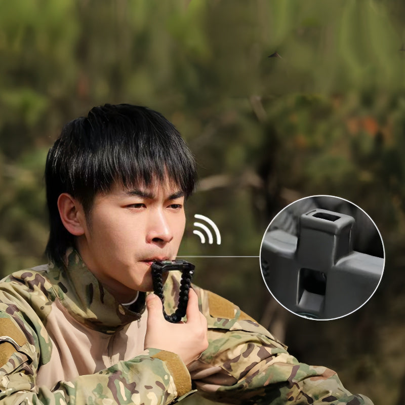 Durable Men's Bracelet - Nylon Strap with Compass and Whistle, Outdoor Survival Emergency Accessory, Suitable for Hiking, Camping, Men's Fashion Accessory, Hiking Essential, Durable Nylon Strap, Retractable Whistle